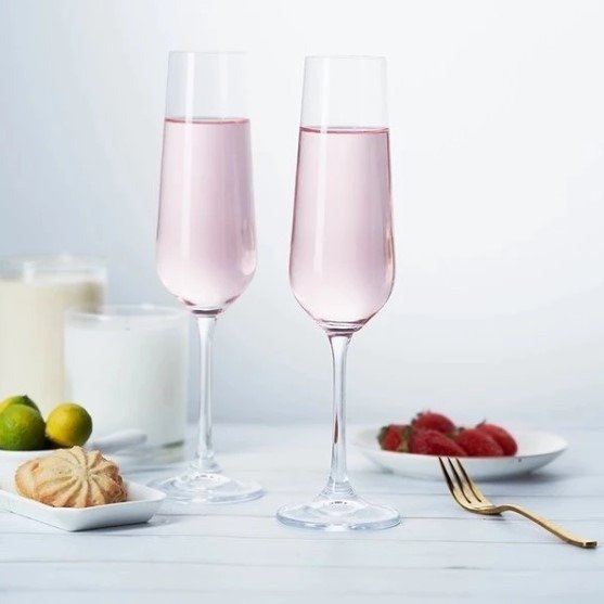 Crystal Champagne Glass 2 Sets [Made in Czech Republic]