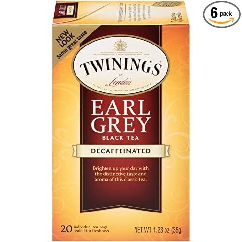 of London Decaffeinated Earl Grey Black Tea Bags, 20 Count (Pack of 6)