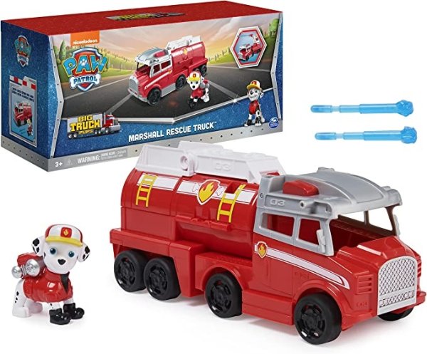 , Big Truck Pup’s Marshall Transforming Toy Trucks with Collectible Action Figure, Kids Toys for Ages 3 and up