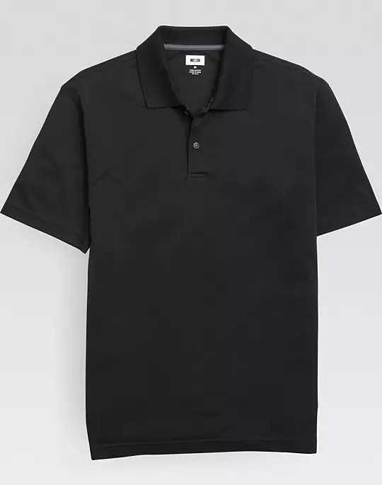 Joseph Abboud Black Pima Cotton Polo Shirt - Men's Golf Shirts | Men's Wearhouse