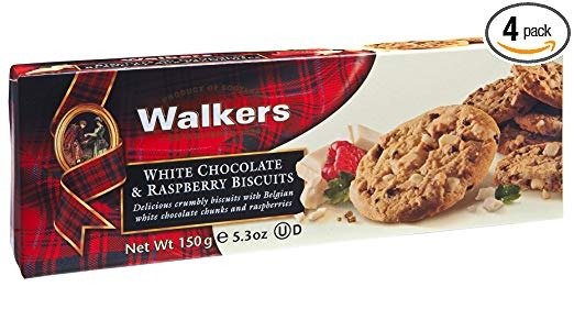 White Chocolate and Raspberry Biscuits, 5.3-Ounce (Pack of 4)