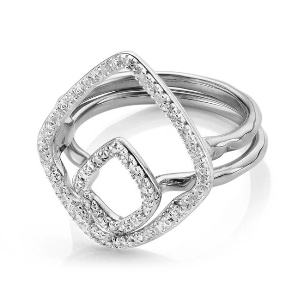Riva 钻石戒指 2件套