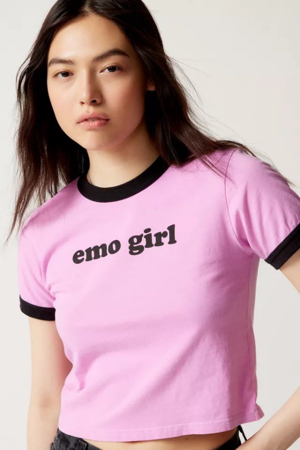 Emo Girl Ringer Tee