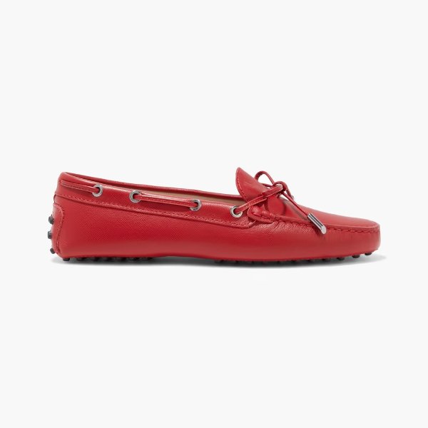 Heaven Laccetto textured-leather loafers