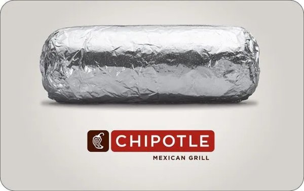 Chipotle $50 电子礼卡
