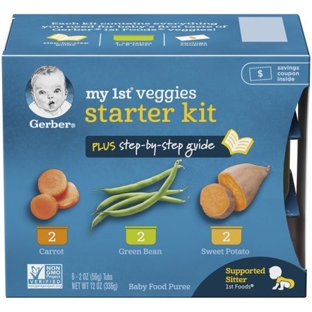 My 1st Veggies Baby Food Starter Kit 2 oz Tubs , 6 Count (Pack of 2)