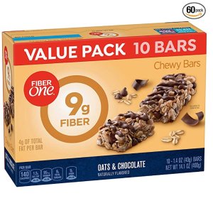 Fiber One Bar Oats and Chocolate Bars 60 Packs