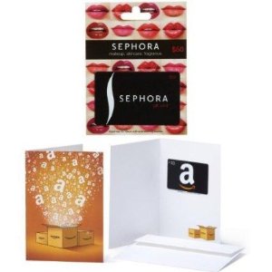 价值$50 Sephora礼卡+ $10 Amazon.com 礼卡