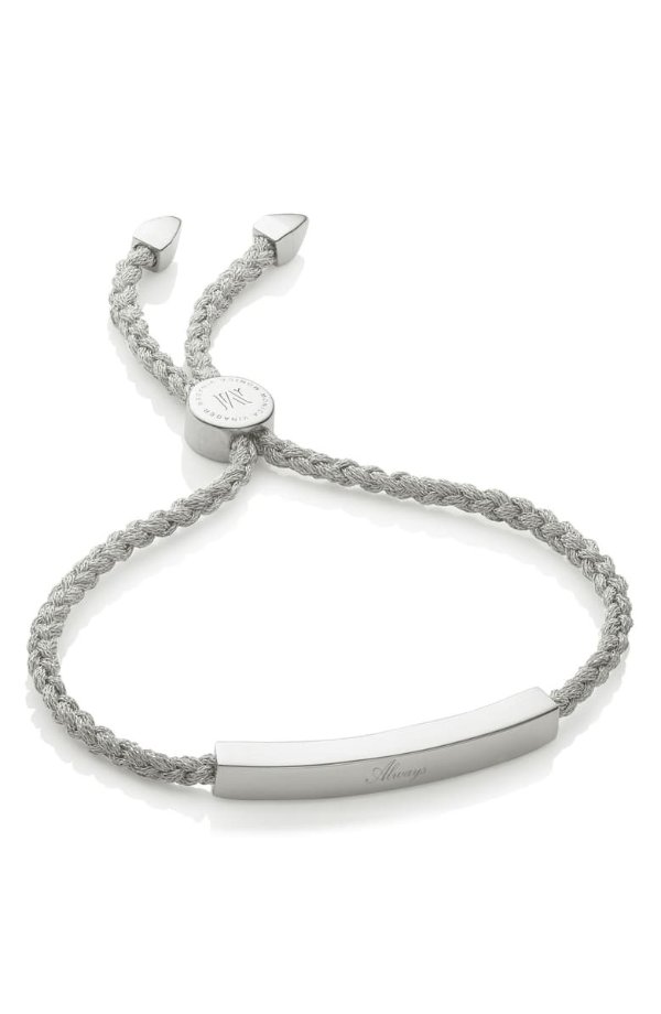 Engravable Linear Friendship Bracelet
