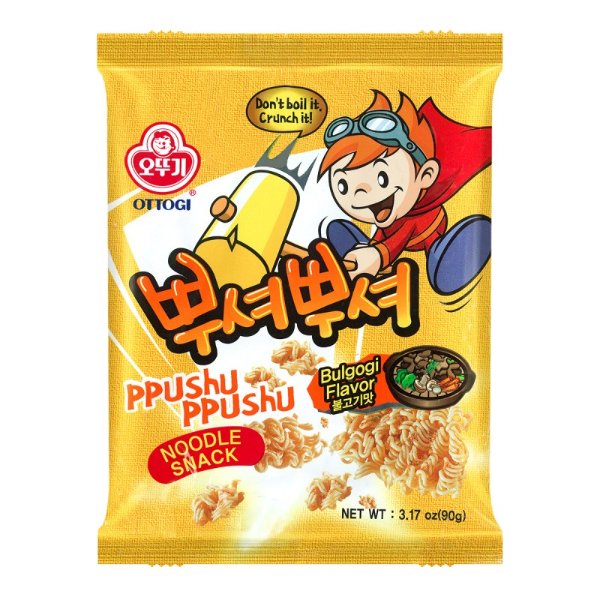 OTTOGI Ppushu Ppushu Noodle Snack Bulgogi flavor 90g