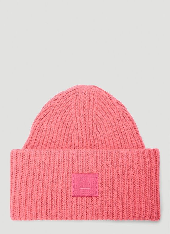 Pansy N Face Beanie Hat in Pink