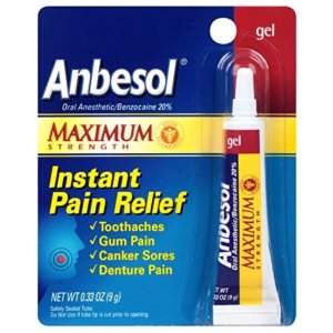 Anbesol Gel Maximum Strength - Instant Oral Pain Relief for Toothaches 0.33 oz