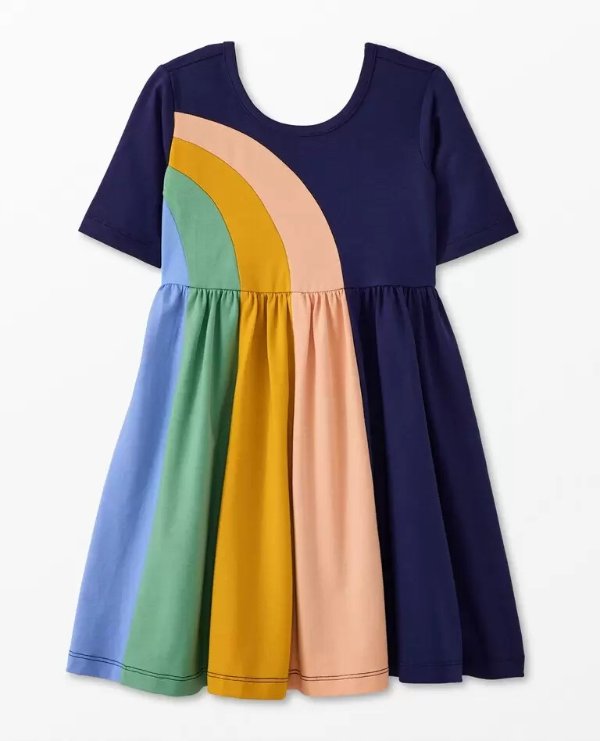 Rainbow Print Super Soft Skater Dress
