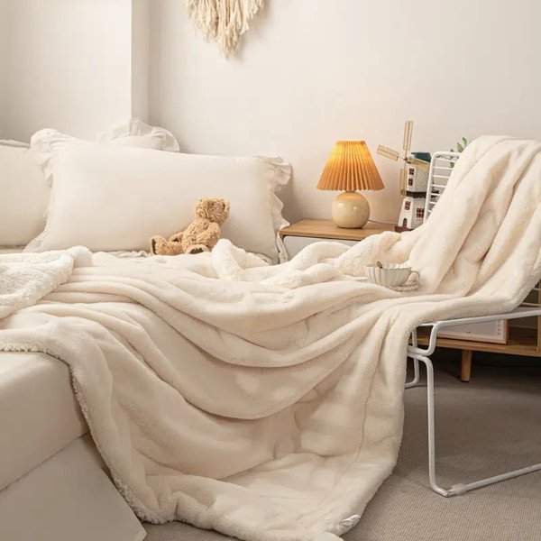 Sherpa Fleece Blanket - White Winter Thick Warm Soft Blankets | Check Out Today's Deals Now | Temu