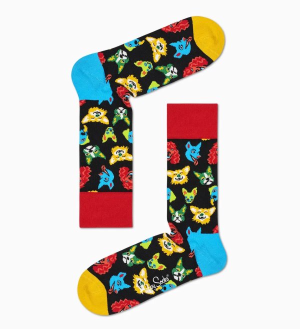 Funny Dog Socks, Black | Happy Socks