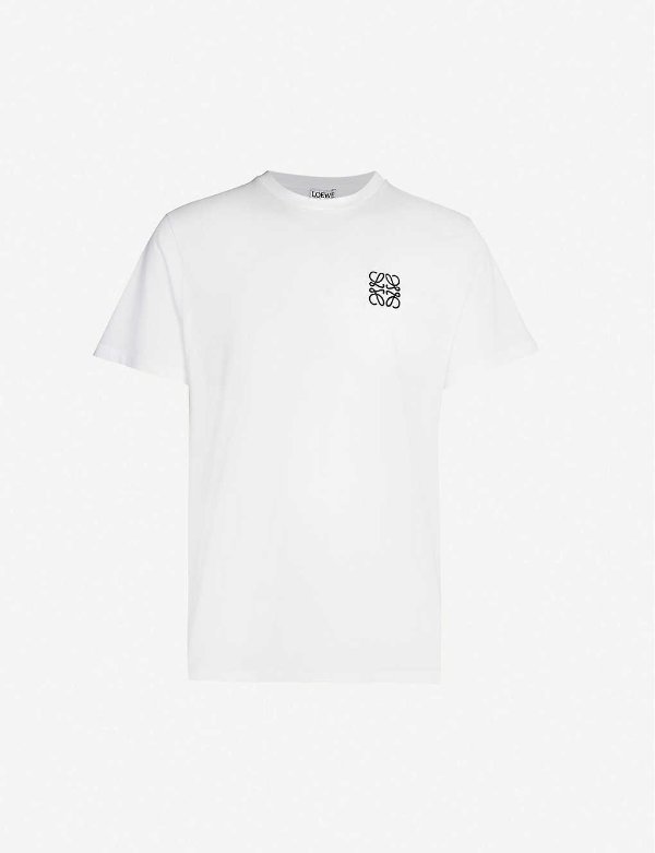 Logo-embroidered cotton-jersey T-shirt
