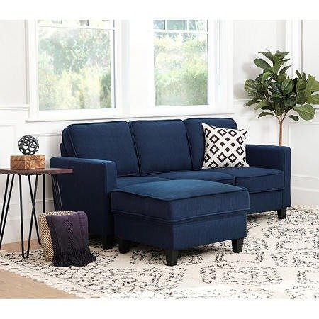 Princeton Fabric Sofa and Ottoman Set (Assorted Colors) - Sam's Club