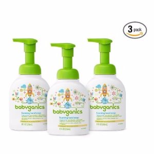 Babyganics Foaming Hand Soap, Fragrance Free, 8.45oz Pump Bottle (Pack of 3)