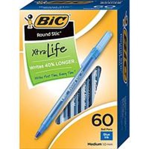  BIC Round Stic Ballpoint Pen 60-Pack