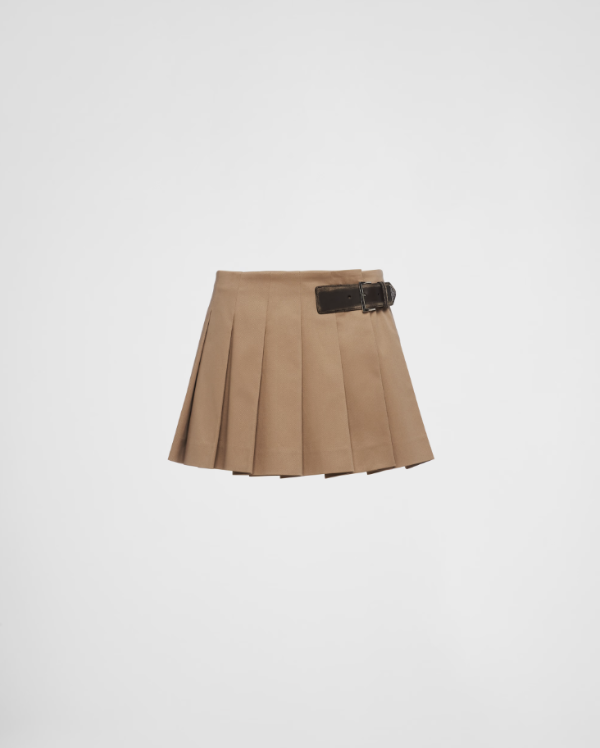 Khaki Gabardine 短裙