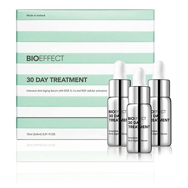 30 Day Anti-Aging Treatment for Face and Neck with Plant Based EGF, Hydrating, Anti Wrinkle, Collagen Boosting, Pore Minimizer Facial Serum