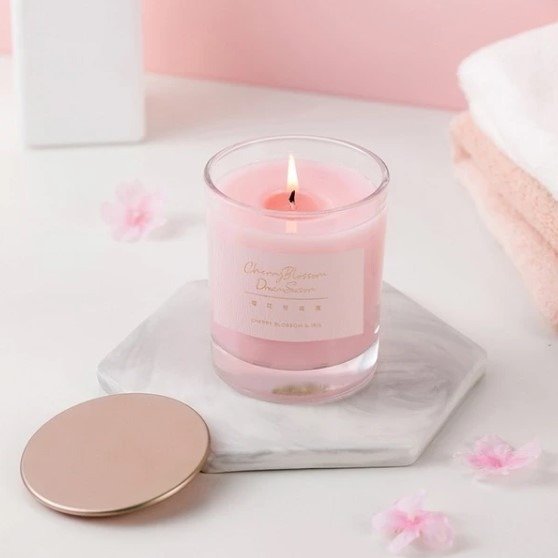 Pink Sakura Scented Candle