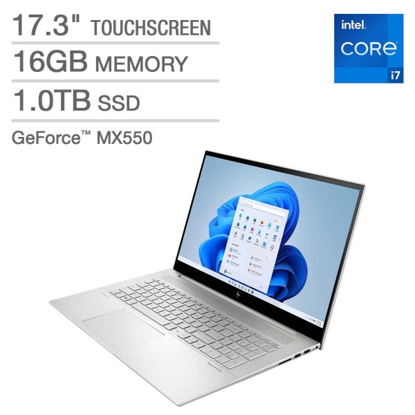 ENVY 17.3" Touchscreen Laptop - 12th Gen Intel Core i7-1255U - GeForce MX550 - 1080p - Windows 11
