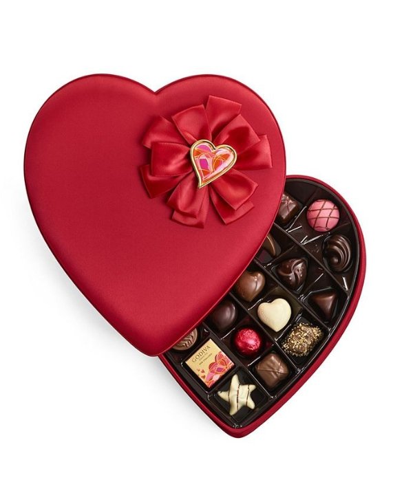 情人节巧克力25颗装心形装礼盒