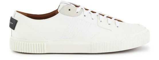 Low-top trainers in leather