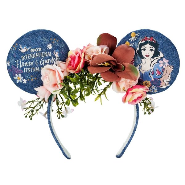 Snow White 2023 Epcot Flower purchases And Garden Festival Mouse Bow Ears Headband Disney