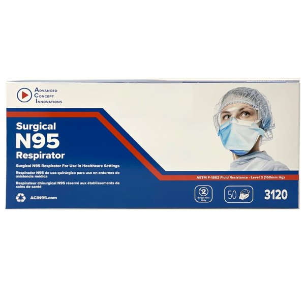 ACI Surgical N95 Respirator Mask (Model 3120) 50 ct