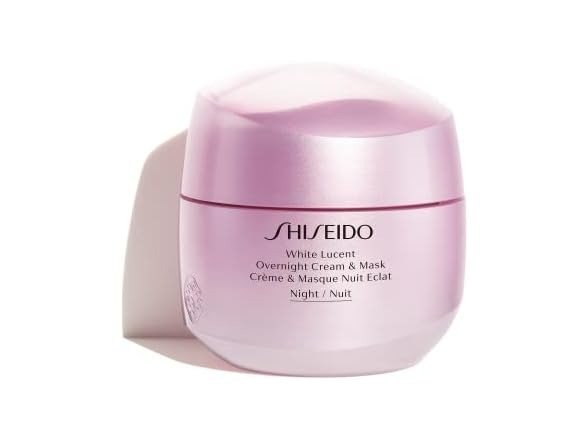 Shiseido White Lucent Overnight Cream and Mask - 75 mL - Targets Dark Spots & Discoloration - Provides 24-Hour Hydration - Non-Comedogenic - All Skin Types