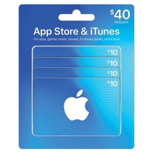 闪购：App Store & iTunes $40 (4*$10) 礼卡