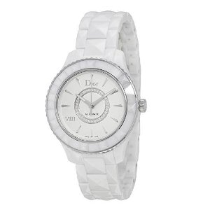 Christian Dior VIII Automatic White Ceramic and Stainless Steel Ladies Watch CD1245E3C002