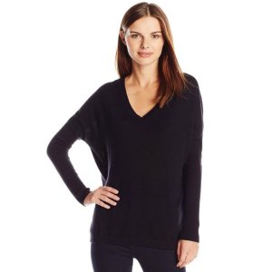 Lark & Ro Women's 100% Cashmere Slouchy V-Neck Sweater @ Amazon