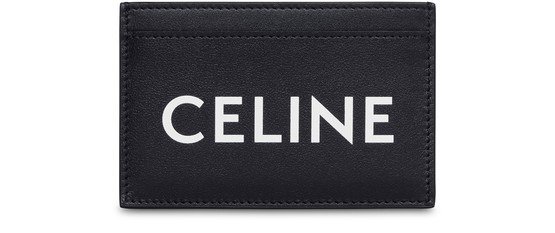 Card holder in smooth calfskin with celine print