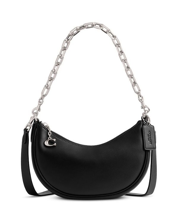Mira Leather Crescent Shoulder Bag