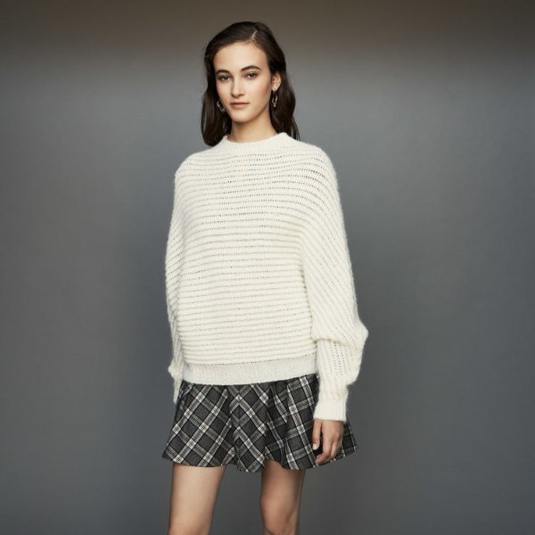 MOUSSE Cropped oversize sweater
