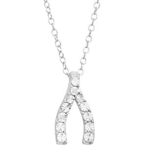 Wishbone Pendant with Diamonds