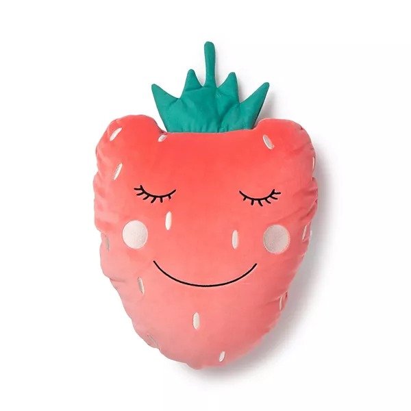 Kids™ Pink Strawberry Squishy Critter Throw Pillow