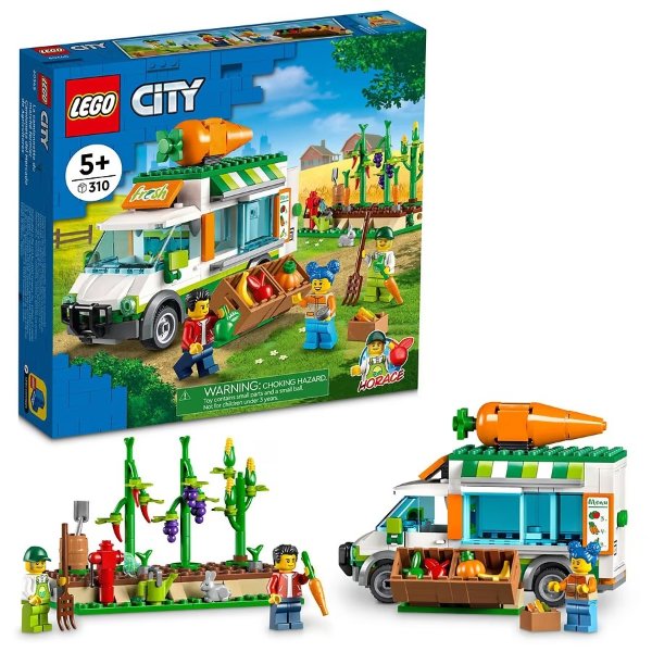 City Farm, Farmers Market Van 60345 310 pieceBuilding Set Multi-color
