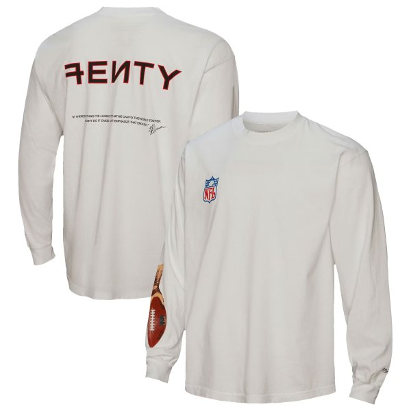 Unisex FENTY for Mitchell & Ness White Super Bowl LVII Icon Long Sleeve T-Shirt