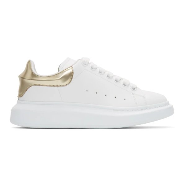 - White & Gold Oversized Sneakers
