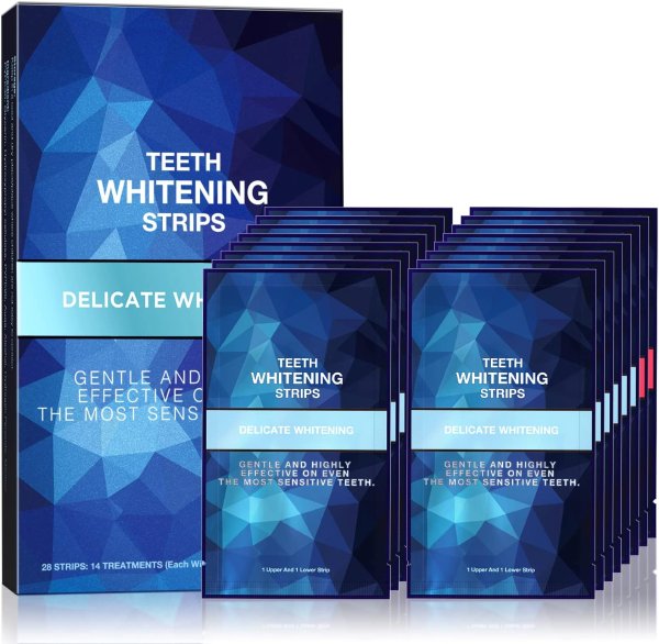 Gloridea Teeth Whitening Strips, Professional Effects White Strips 14 Whitening Treatments