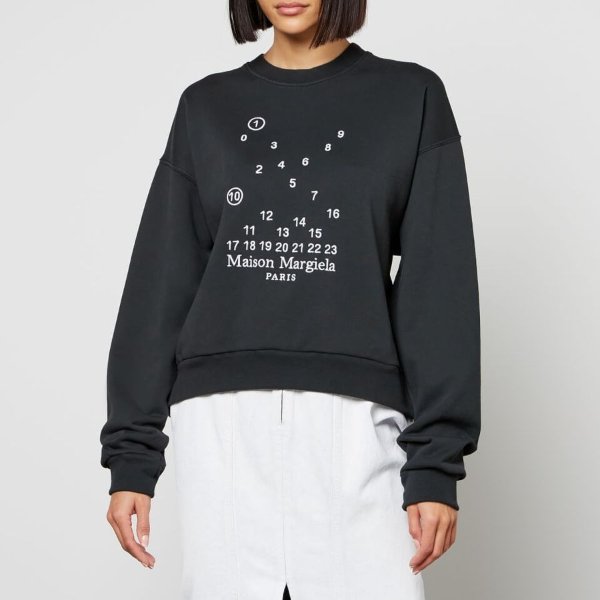 Numbers Cotton-Jersey Sweatshirt