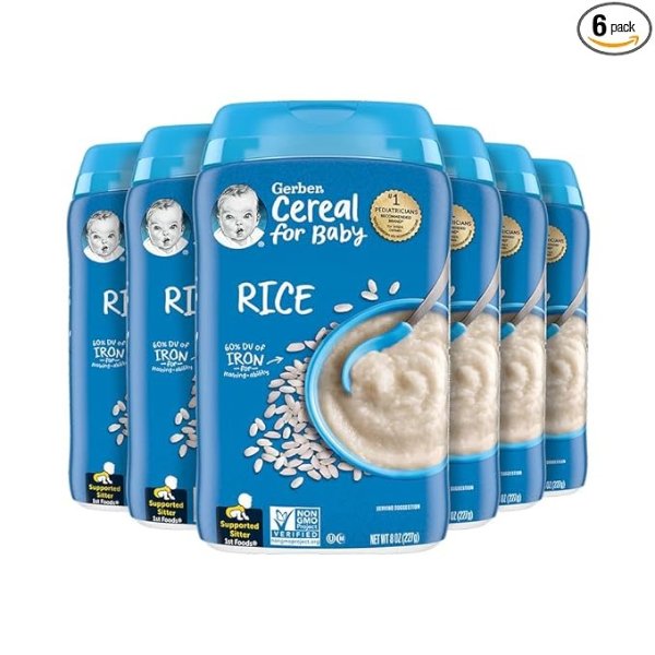 Baby Cereal 1st Foods, Rice, 8 Ounce (Pack of 6)