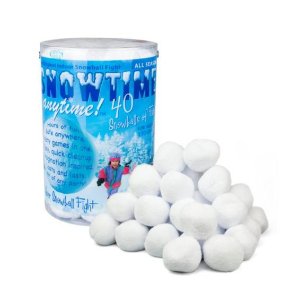 Indoor Snowball Fight - Snowtime Anytime 40pk - Safe, No Mess, No Slush