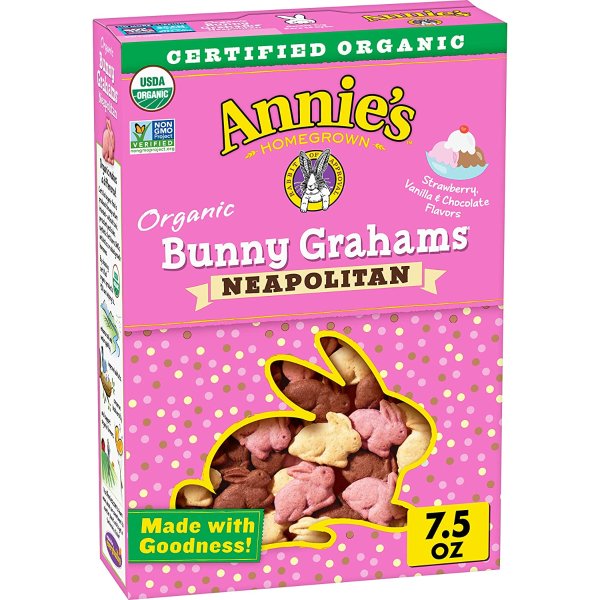 Organic, Non-GMO Bunny Grahams, Neapolitan, 7.5 oz