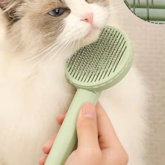 4.99US $ 45% OFF|Pet Dog Cat Comb Hair Remover Brush Grooming Comb Self Cleaning Slicker Brush Removes Undercoat Tangled Hair Massages Particle| | - AliExpress