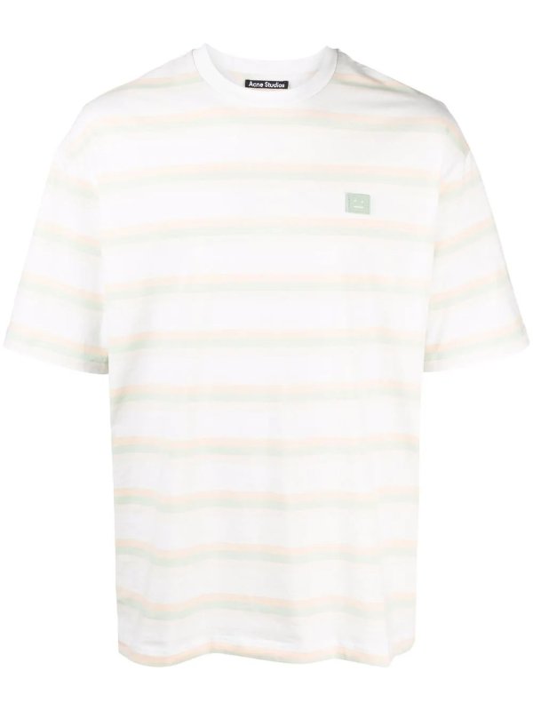 face-patch striped T-shirt